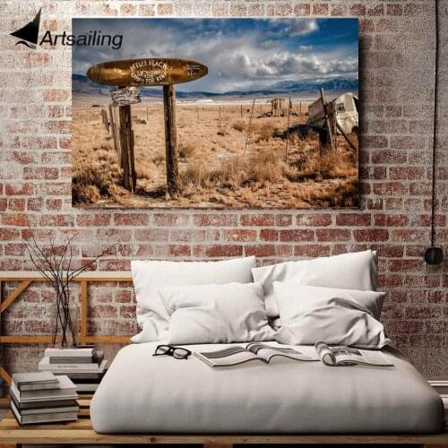 1 Piece Canvas Art Poster Wild Land Cloudy HD Canvas Painting Wall Art Canvas Prints Home Decor Pictures for Living Room XA1455C