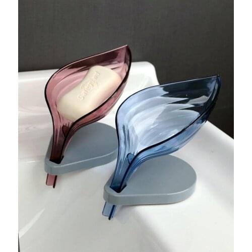 1Pc Leaf Shape Soap Box Bathroom soap holder Dish Storage Plate Tray Bathroom Soap Holder Case Bathroom Supplies