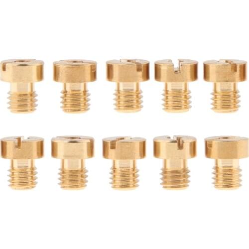 10 Pieces Motorcycle Carburetor Main Jet Kit 115 116 118 120 122 124 125 126 128 130 Injector Nozzle