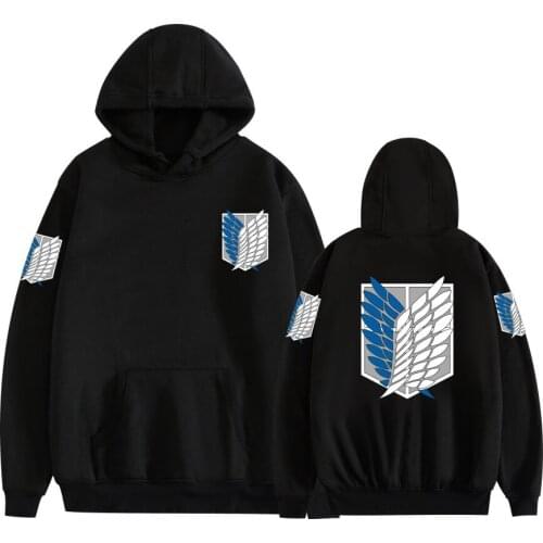 2021 Anime Attack On Titans Shingeki No Kyojin Cosplay Costume Sweater Hoodies Printed Long Sleeve Harajuku Pullover Tops