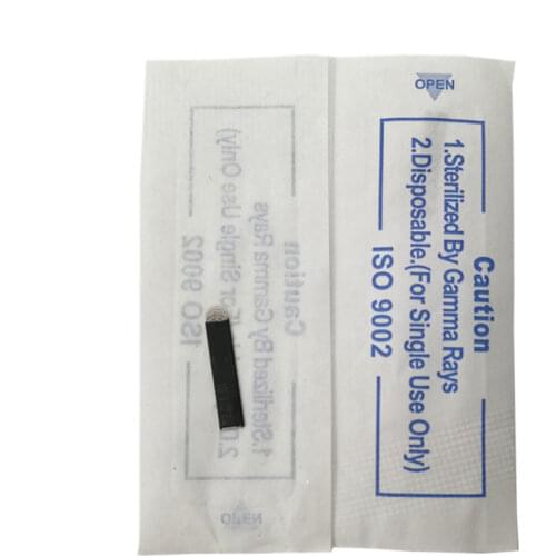 50pcs Black Lamina Microblading Needles 0.18mm U Shape 18 pins Blades Tattoo Needles For Permanent Microblading Embroidery Pen