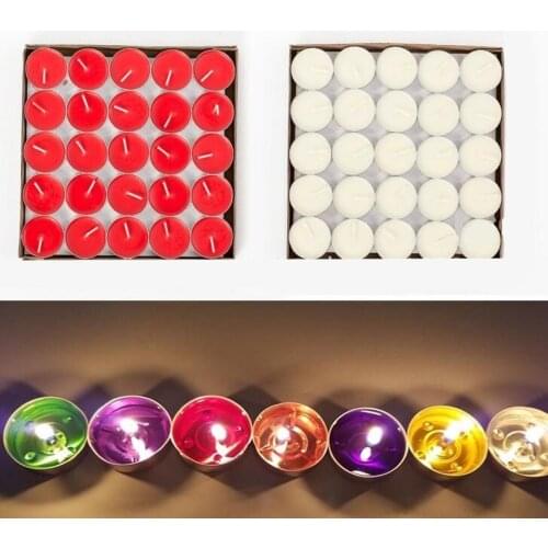 50pcs wedding party decorative candle Smokeless tasteless aluminum shell s tealight home supplier decor