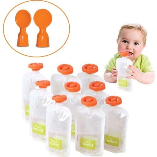 50Pcs Baby Food Storage Bag Make Organic Food Fresh For Baby Toddler Squeeze Fruit Juice Pouch Baby Food Supplement Storage Bag
