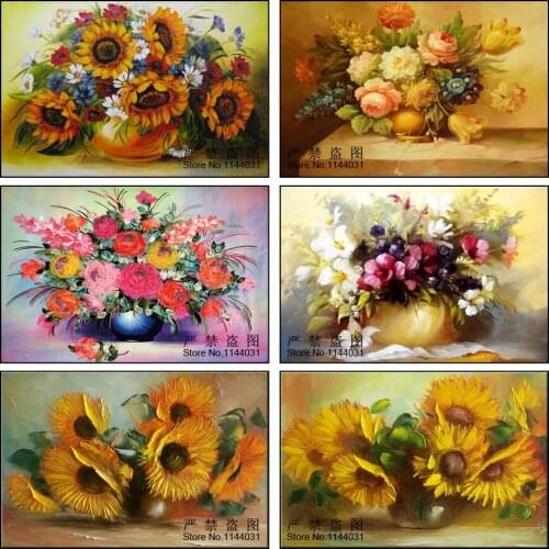 5D Sunflower Pattern Diamond Embroidery Diy Needlework Diamond Painting Cross Stitch Full Drill Rhinestone Paintings Decoration