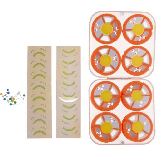 8pcs Silicone Fishing Winding Board Fishing Line Bobbin Spools with Plastic Box for Fishing Line Rig Storage