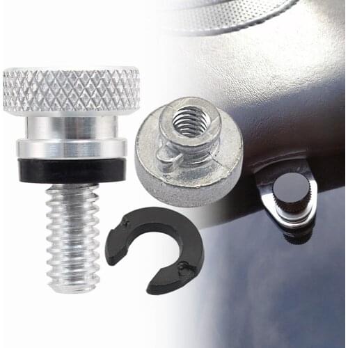 Aluminum Chrome Mini Rear Fender Seat Bolt Screw Nut License Plate Mount Knob Cover For Harley 96-Up XL Dyna Glide COV Softail