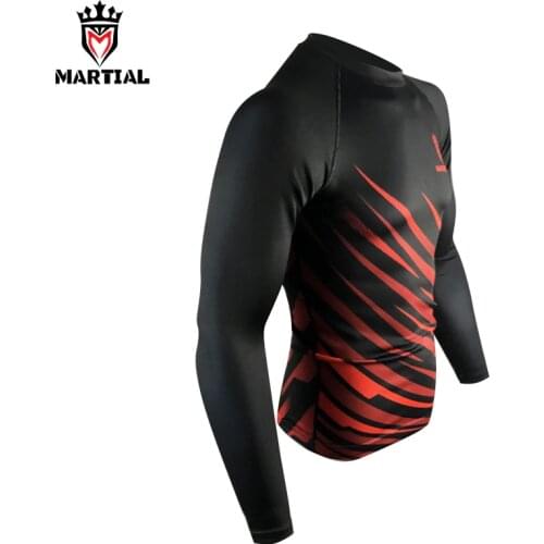 Martial : 2020 NEW ARRIVAL SOFT STRETCHABLE RED/BLACK HIGH QUALITY RASH GUARDS