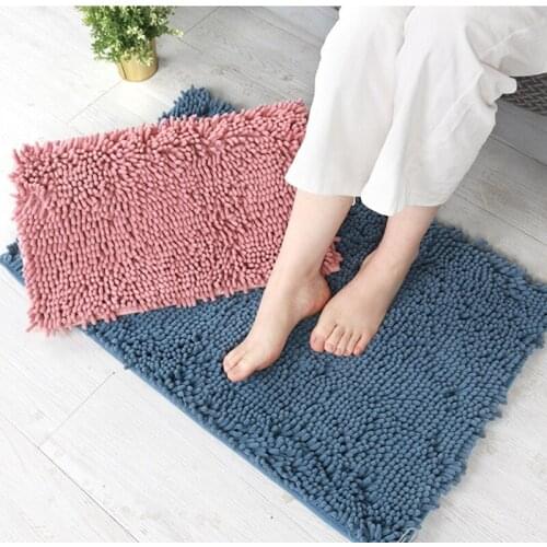 Home Carpet Chenille Non-Slip Absorbent Bath Mat Bathroom Set Bedroom Living Room Foot Blanket Stairs Tatami Baby Crawling Rugs