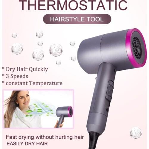 Hair Dryers 1000W Professional Salon Hair Dryer 3 In 1 Hot &Cold Wind Negative Ionic Hair Blow Dryer Strong Wind Hot Dryer