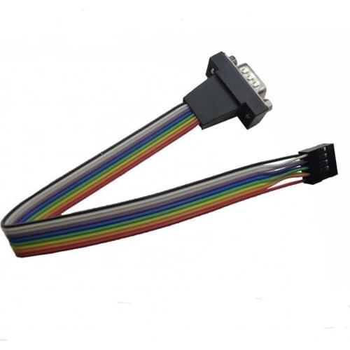 DB9 serial cable COMRS232 male to DuPont 2.54mm/2m to 2*5P Main board cable