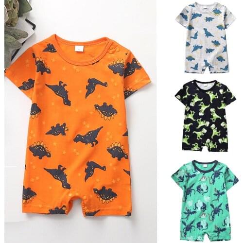 Short Newborn Baby Clothes Newborn Infant Baby Boy Girl Cartoon Dinosaur Romper Jumpsuit Outfits Clothes Rompers Kids Baby