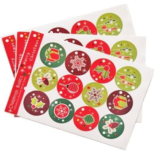 1200pcs Round sealing sticker Merry Christmas New Year Gift Packaging stickers package wholesale 3.6CM