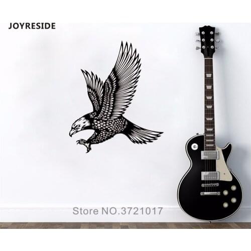 JOYRESIDE Flying Eagle Wall Bird of Prey Animal Decal Vinyl Sticker Decor Kids Bedroom Living Room Interior Design Murals A253