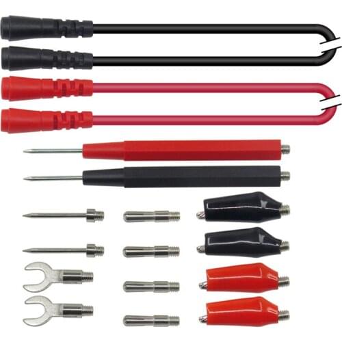 NEW 1 Set Multifunction Digital Multimeter Probe Test Lead Cable Alligator Clip Silicone Material For IC Pins LED Small Parts