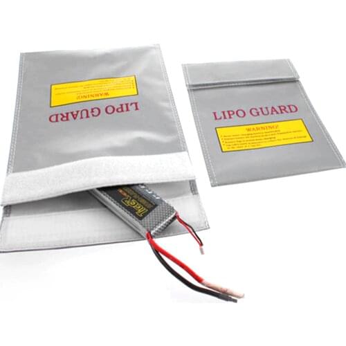 1Pcs Fireproof RC LiPo Li-Po Battery Fireproof Safety Guard Safe Bag Charging Sack Battery Safety Guard Silver Two size Hot