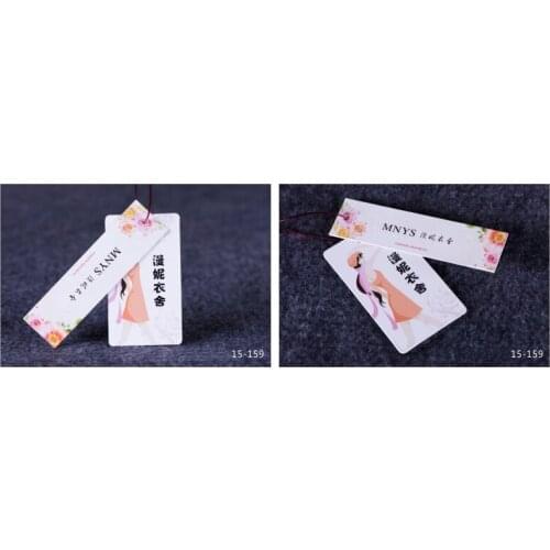 Customized paper hang tag/clothing swing tag labels/garment bag printed tags brand care labels logo JYYJ022