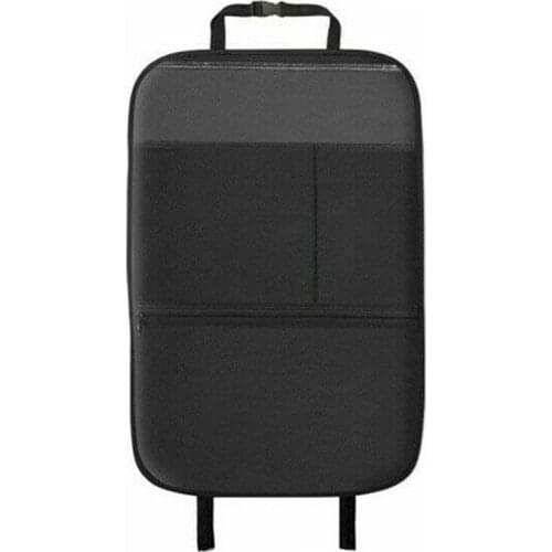 PU Anti Kick Pad Waterproof Car Seat Back Cover Protector Auto Anti Scratch Mats for Child Pet with Zipper Storage Bags