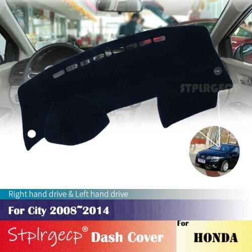 For Honda City 2008~2014 Anti-Slip Dashboard Cover Protective Pad Car Accessories Sunshade Carpet 2013 2012 2011 2010 2009