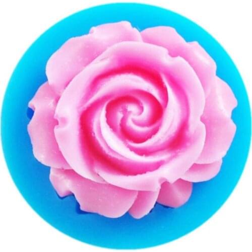 Bloom Rose Silicone Cake Mold 3D Flower Fondant Mold Cupcake Jelly Candy Chocolate Decoration Baking Tool Moulds