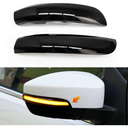 RQXR Led side rear view mirror cover dynamic lamps for ford kuga escape 2013-19, 2pcs