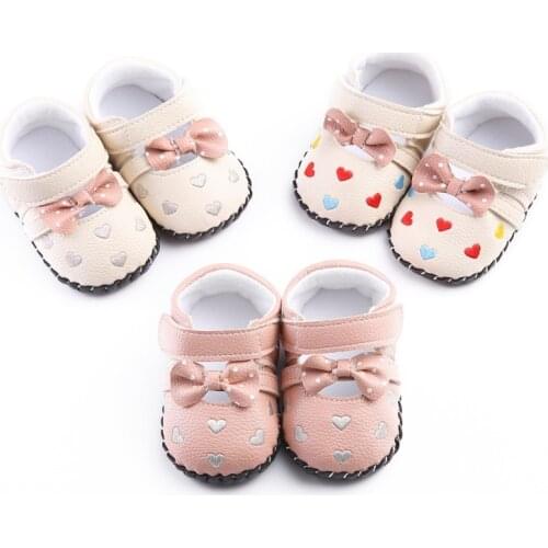 Newborn Baby Girls Shoes PU leather First Walkers Big Bow Princess Shoes Party Wedding Baby Girl Shoes