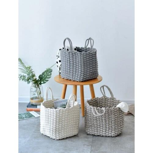 Creative Nordic INS Cotton Laundry Hamper Laundry Basket Folding Toy Basket Bedroom Bucket