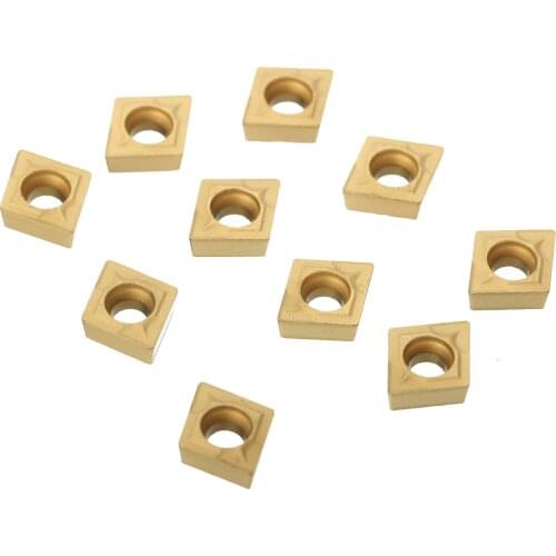 10 Pieces Gold CCMT060204 US735 CCMT21.51 Inserts CNC Turning Cutting Tool Inserts In Box For Processing Stainless Steel Mayitr