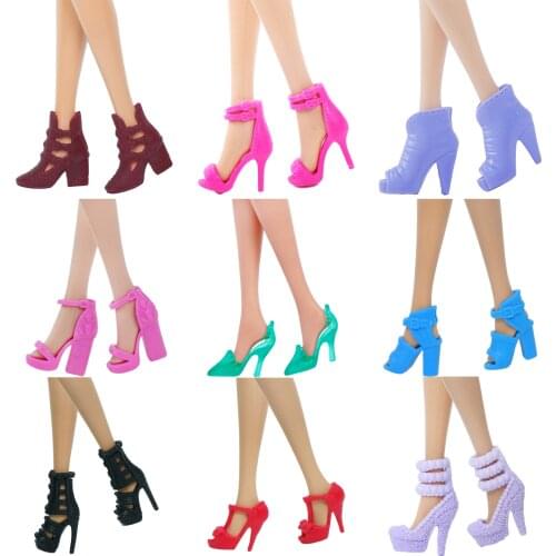 High Quality Boots Colorful Different Styles High Heels Shoes Sandals Cute DIY Clothes for Barbie Doll Accessories Toy