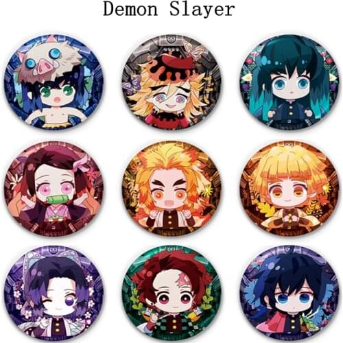 Anime Demon Slayer Blade Kamamon Nidouzi Icon Pin Badge My Wife Zenyi Brooch Backpack Decoration Children Gift PVC
