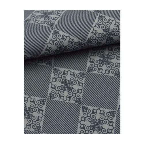 ZY DIY Pretty Brown & Grey Square Flower Printed Polyester Lining Fabric 50x140cm