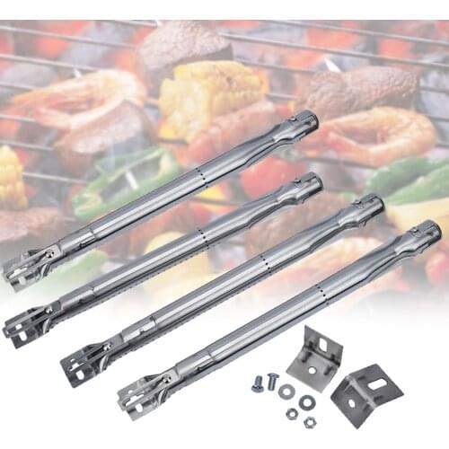 4pcs Scalable BBQ Gas Grill Tube Burners Adjustable 30-45cm Replaced Stainless Steel Tool Universal BBQ Grill Tubes Burners