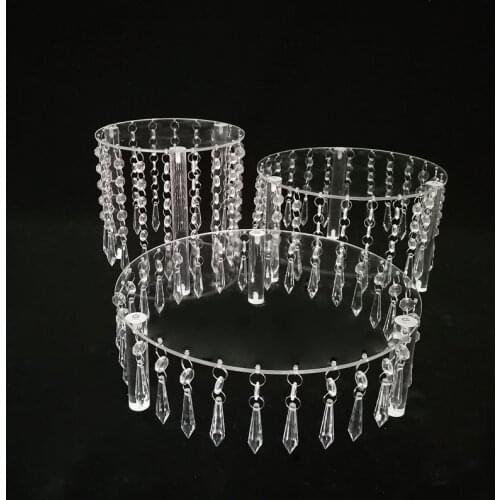 Acrylic Crystal Plates Donut Display Stand for Wedding Birthday Baby Shower Party Doughnut Biscuit Wall Holder Tableware