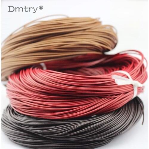 Anslow 5meter/lot 1.5MM Trendy Round Genuine Leather Cord For Bracelet Necklace Leather Cord Jewelry Making Material LT0005