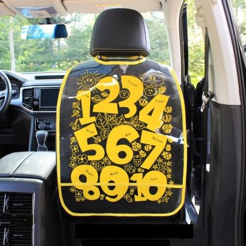 Car Accessories Car Seat Back Cover Supplies Cartoon with Anti-kick Backrest Anti-wear Cover Anti-dirty Waterproof Storage Mat