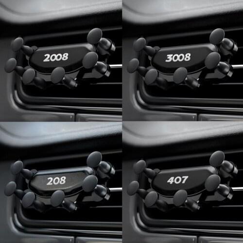 Car Mobile Phone Holder Air Vent Mount Stand No Magnetic Phone Holder for Peugeot 206 207 208 306 307 308 407 408 508 2008 3008
