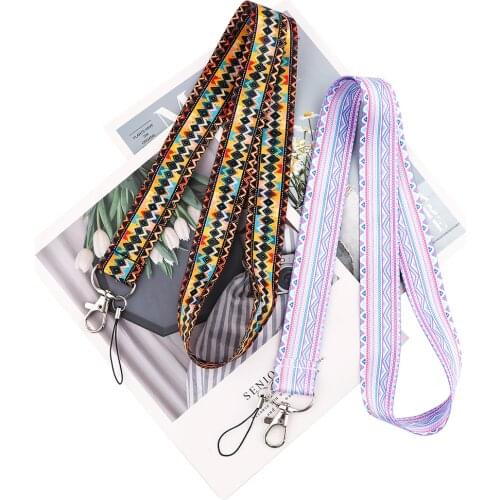 ER410 Creative Pattern Keychain Tags Strap Neck Lanyard For Keys ID Card Pass Gym Phone USB Badge Holder DIY Hang Rope Gifts