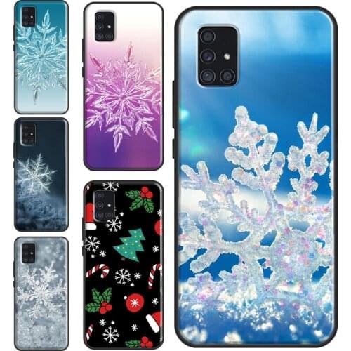 Christmas Snowflakes Case For Samsung A32 A52 A12 A42 A72 A02 A10 A20 S A40 A50 A70 A11 A31 A51 A71 A21S A20e
