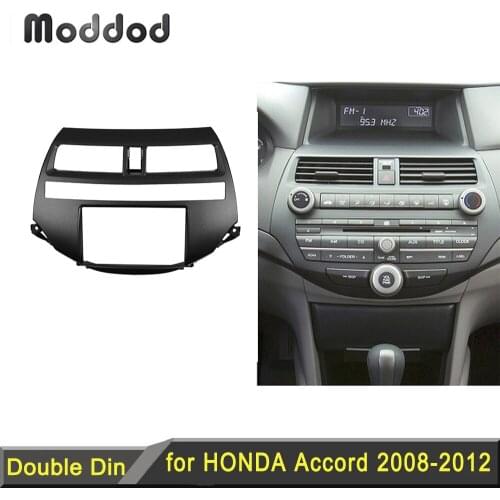 Double Din Fascia for Honda VIII Accord 2008+ Radio DVD Stereo CD Panel Dash Mounting Installation Trim Kit Face Frame Fasica