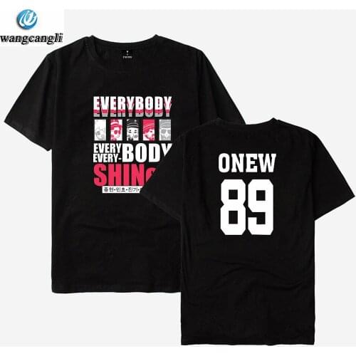 SHINEE team the first stage concert printed t shirt streetwear short sleeve t-shirt unisex harajuku tshirt tops kpop clothes