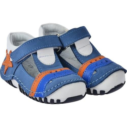 Kiko Kids Teo 131% 100 leather Orto pedik velcro Male Child Shoes