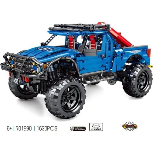 Technical city simulation ford Raptor Pickup truck building block F150 2.4Ghz radio remote control car bricks bricks rc toys