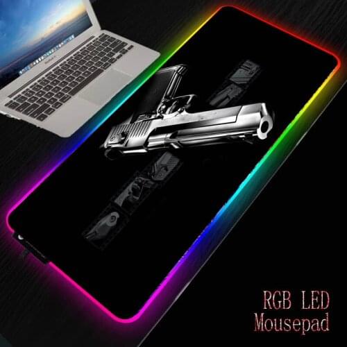 Mairuige Gaming RGB Large Mouse Pad Gamer Computer Mousepad Led Backlight XXL Surface Mause Pad Keyboard Desk Mat for CSGO Gun