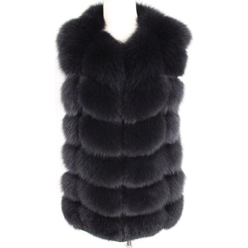 Maomaokong real fox fur coat women winter natural fur vest coat natural real fur coat Vests for women Sleeveless jacket women