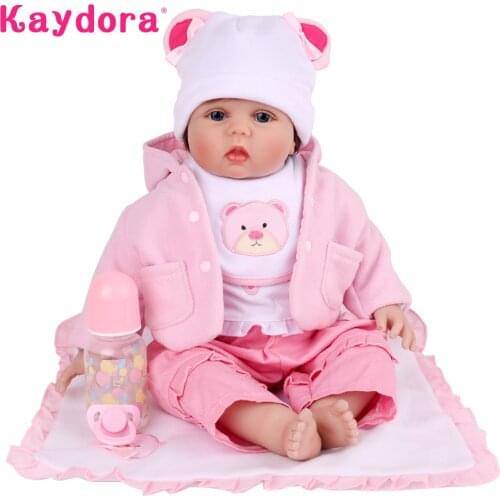 Soft Silicone Reborn Baby Dolls 55cm Cute Menina Playmate Adorable Toddler Alive Bebe Bonecas girl Play Toys Kids Birthday Gifts