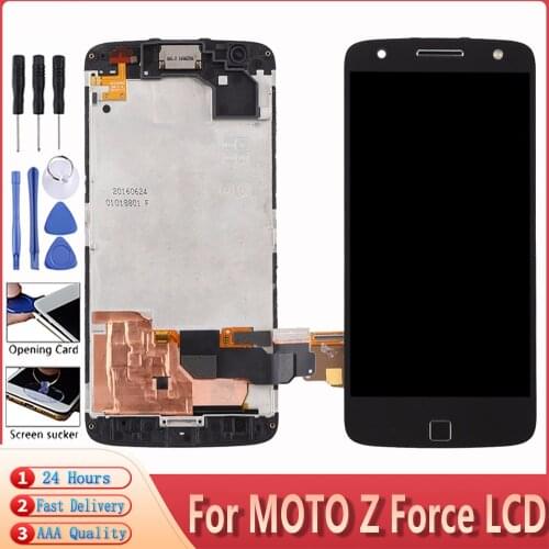 Original AMOLED For Motorola Moto Z Force XT1650 LCD Display Touch Screen With Frame Digitizer Replacement Mobile Phone LCD