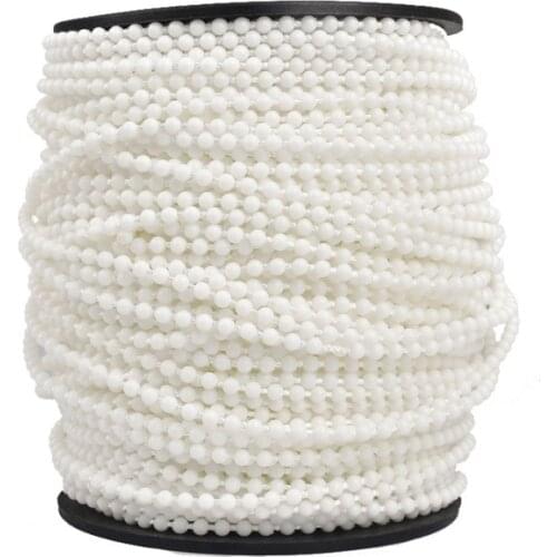 Plasatic Chain Cord Bead for Roller Blinds Curtain White Ball 4.5mm Customize Length
