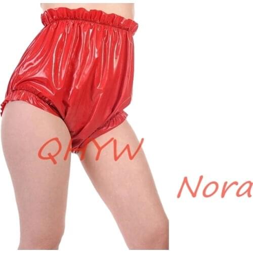 Sexy Latex Underwear Boxer Shorts Briefs Handmade Women Short Pants kakegurui cosplay costume
