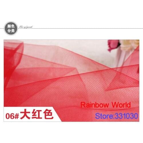 5 meter medium hardness red mesh cloth fabric for DIY wedding veil children dress headwear material