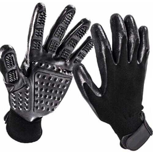 Dog Cat Grooming Deshedding Brush Glove Pet Dog Gentle Efficient Back Massage Fur Washing Bathing Brush Comb Right/Left Hand