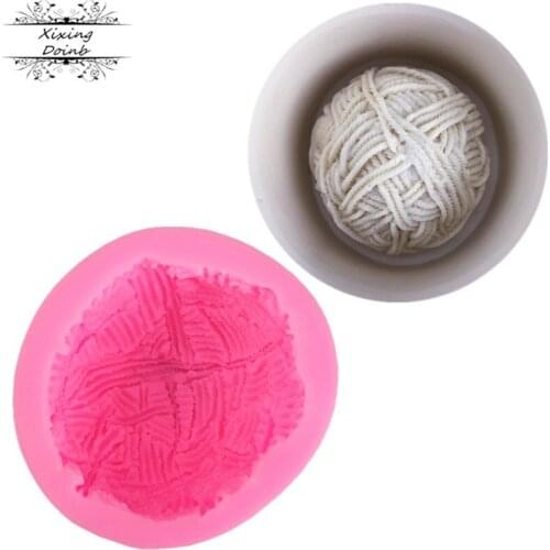 3D wool ball shape silicone mold soft candy candy chocolate mold cake decorating tool DIY cake mold